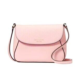 New Kate Spade Monica Mini Flap Crossbody bag Pebble Leather Tea Rose